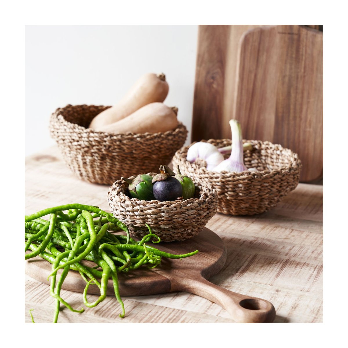 Panier Otta lot de 3 naturel, HOUSE DOCTOR