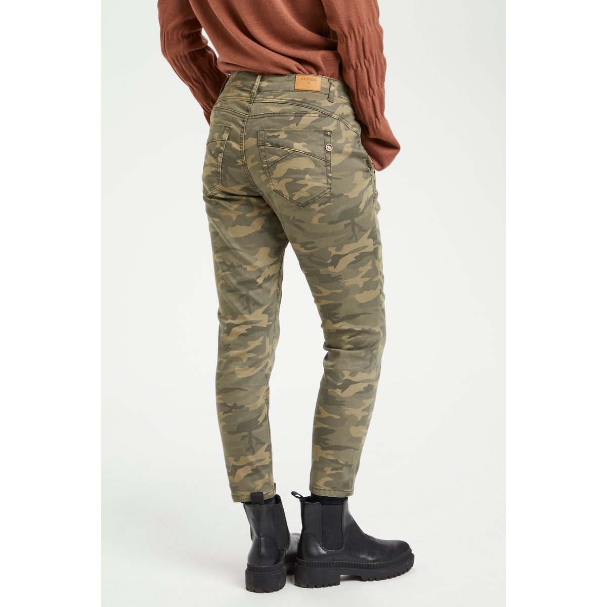 Jeans vert sea green camouflage, CREAM