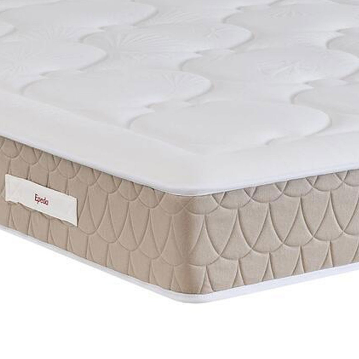 Matelas à ressorts et latex, accueil équilibré- CLEMAE 2 blanc, EPEDA