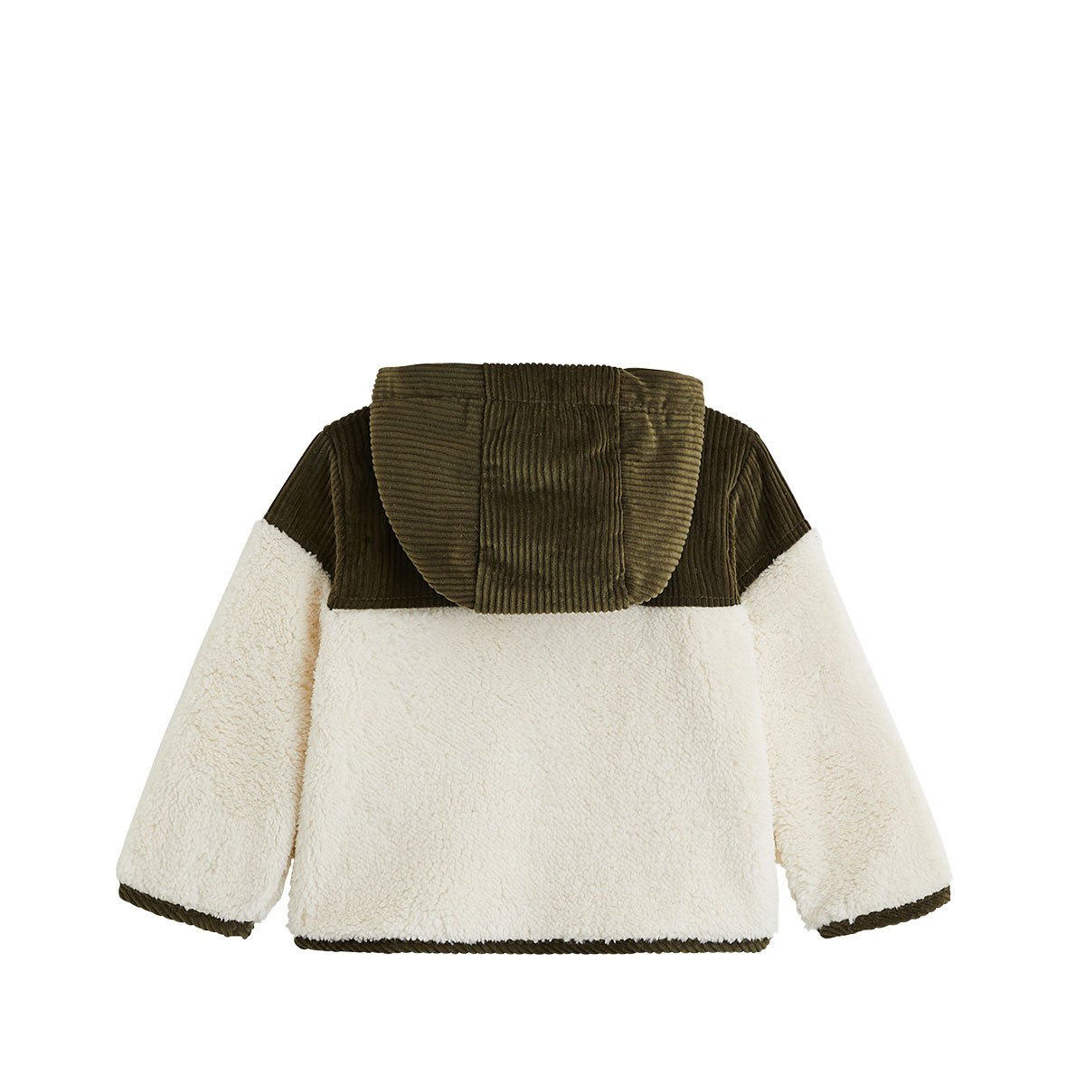 Veste enfant intérieur polaire avec capuche Ginkgo vert, PETIT BEGUIN