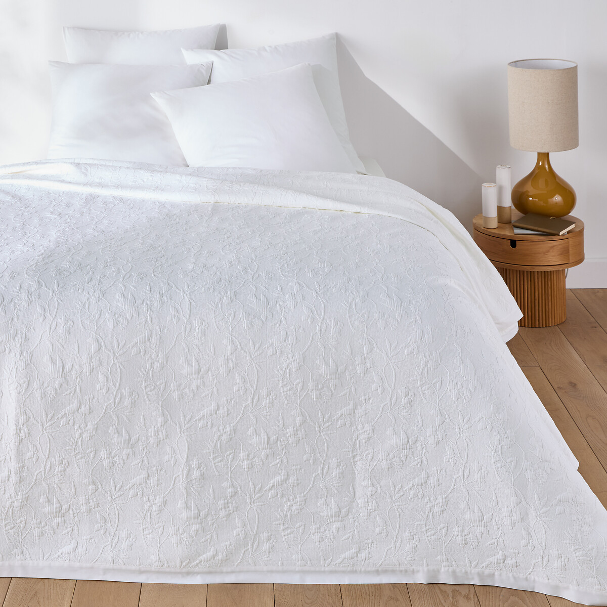 Nessa Quilted Cushion Cover white, LA REDOUTE INTERIEURS