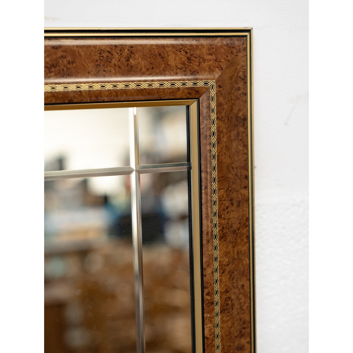 Miroir biseauté Georges N°1317 - Bon état marron, DEBONGOUT