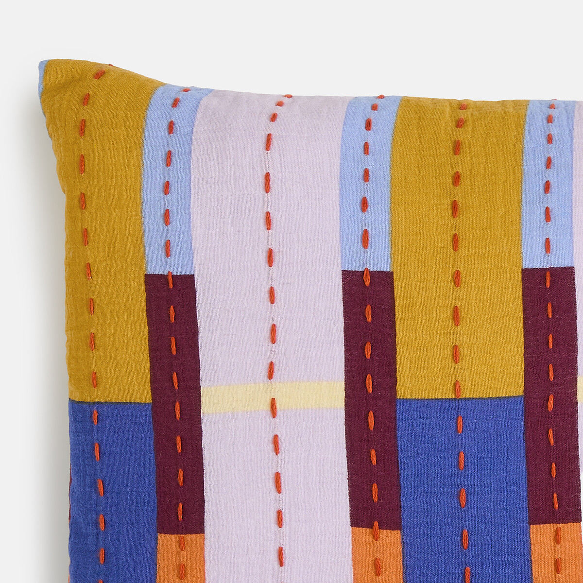Funda de cojín rectangular, 50 x 30 cm, gasa de algodón, BLIKKA multicolor, LA REDOUTE INTERIEURS
