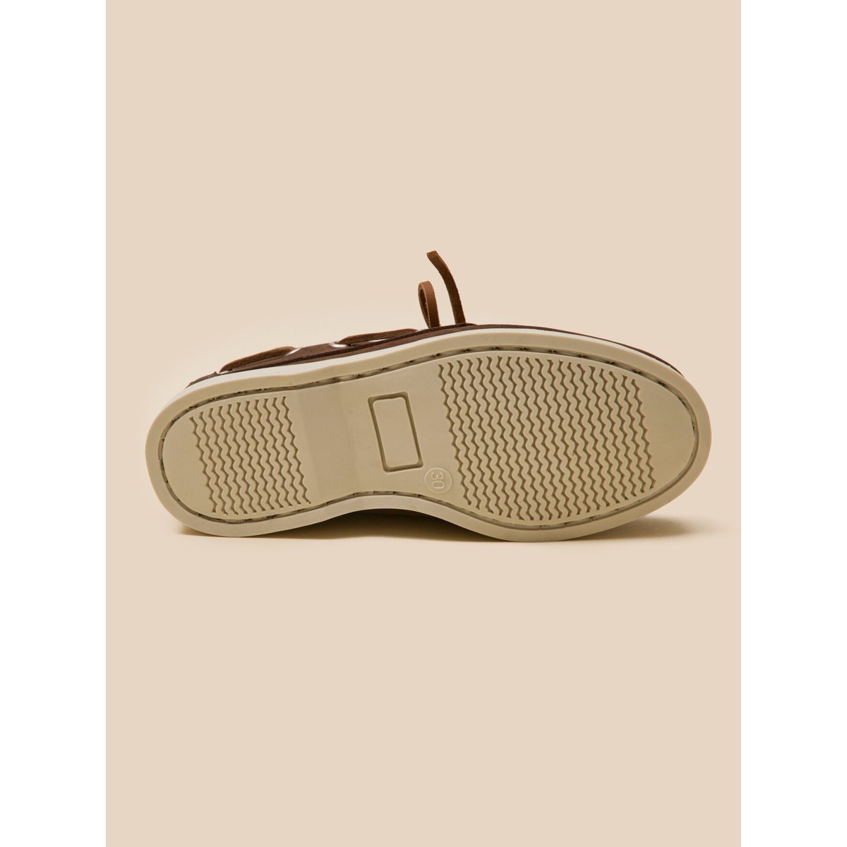 Chaussures bateau en cuir marron, CYRILLUS