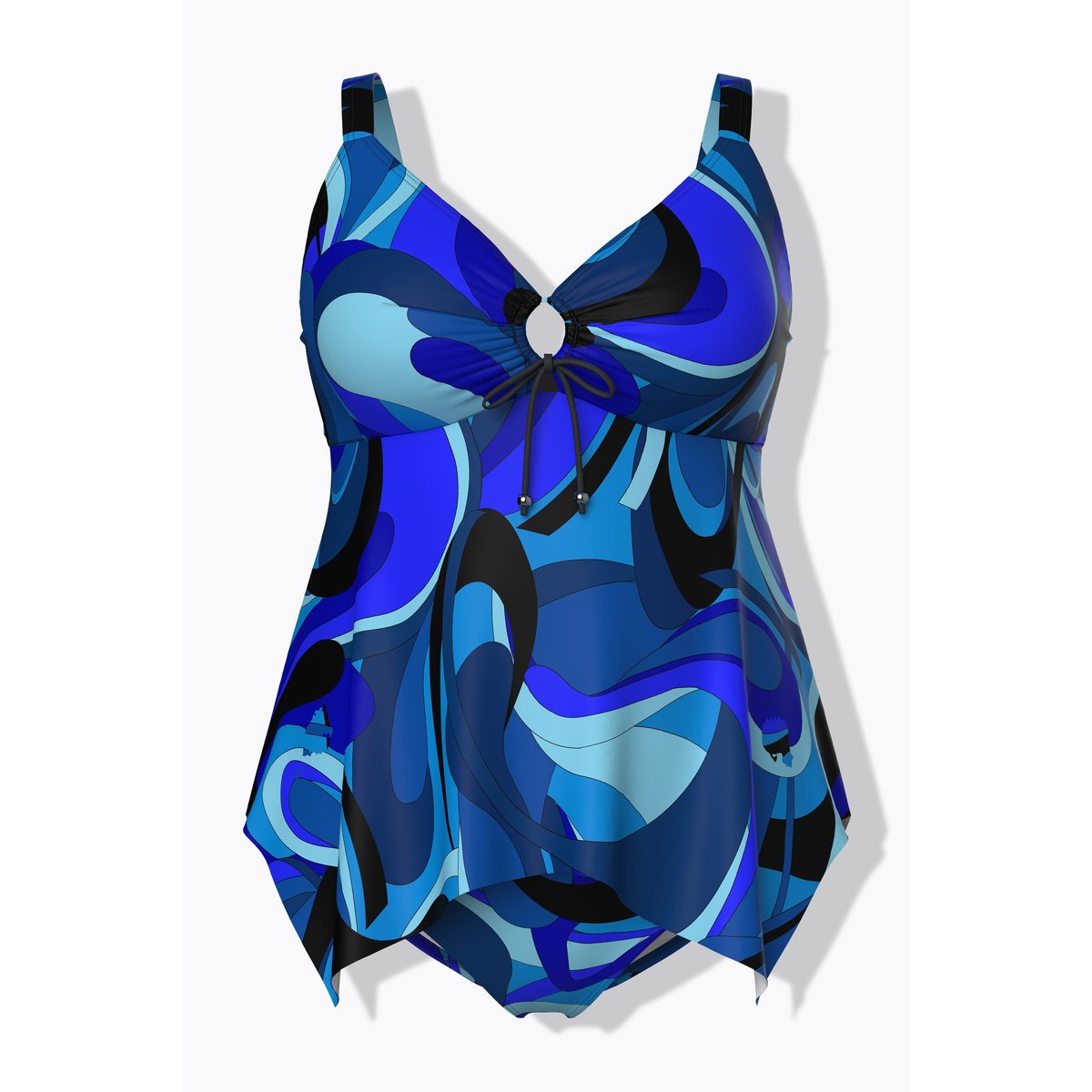 Tankini à motif vagues bleu roi, ULLA POPKEN