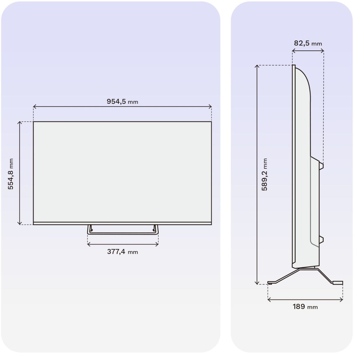 TV QLED 43QLED306 43" (109 cm) 4K - Smart TV couleur unique, ESSENTIEL B
