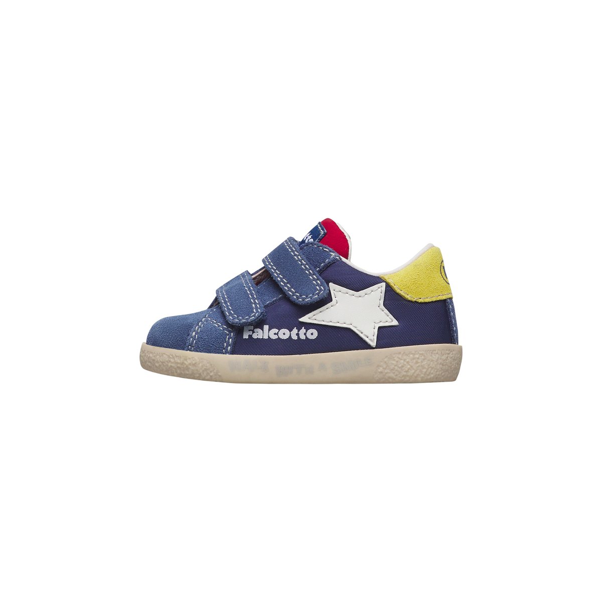 Sneakers en daim et tissu technique ALNOITE 2 VL. bleu-, FALCOTTO