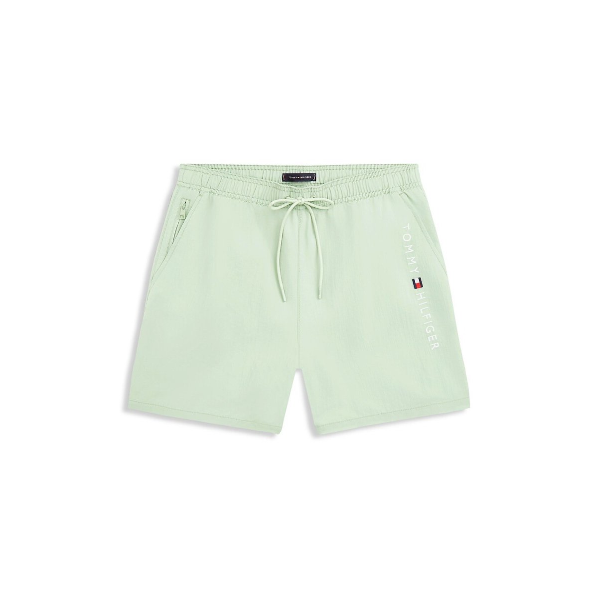 Pantaloncini da bagno di media lunghezza con tasca con zip ORIGINAL grigio menta, TOMMY HILFIGER