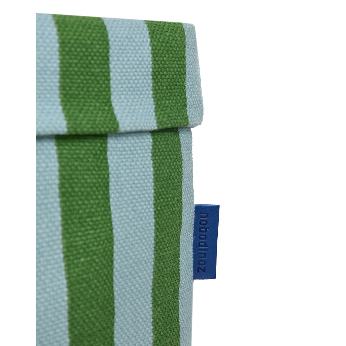 Grand panier de rangement rond green blue stripes, NOBODINOZ