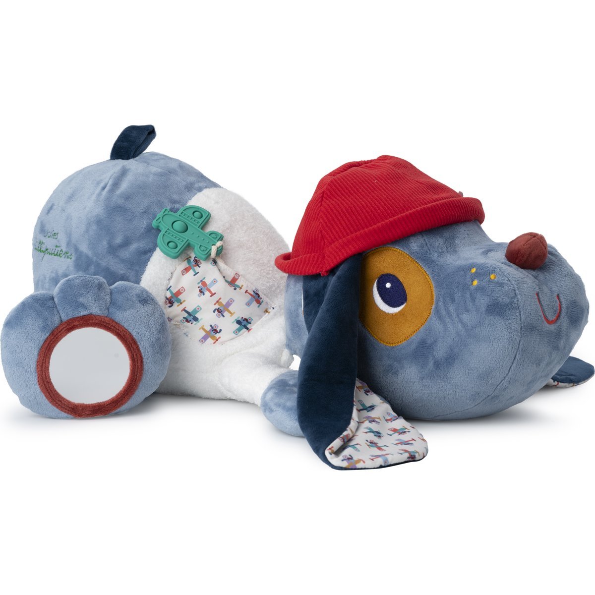 Peluche d'activités bleu, écru, rouge, LILLIPUTIENS