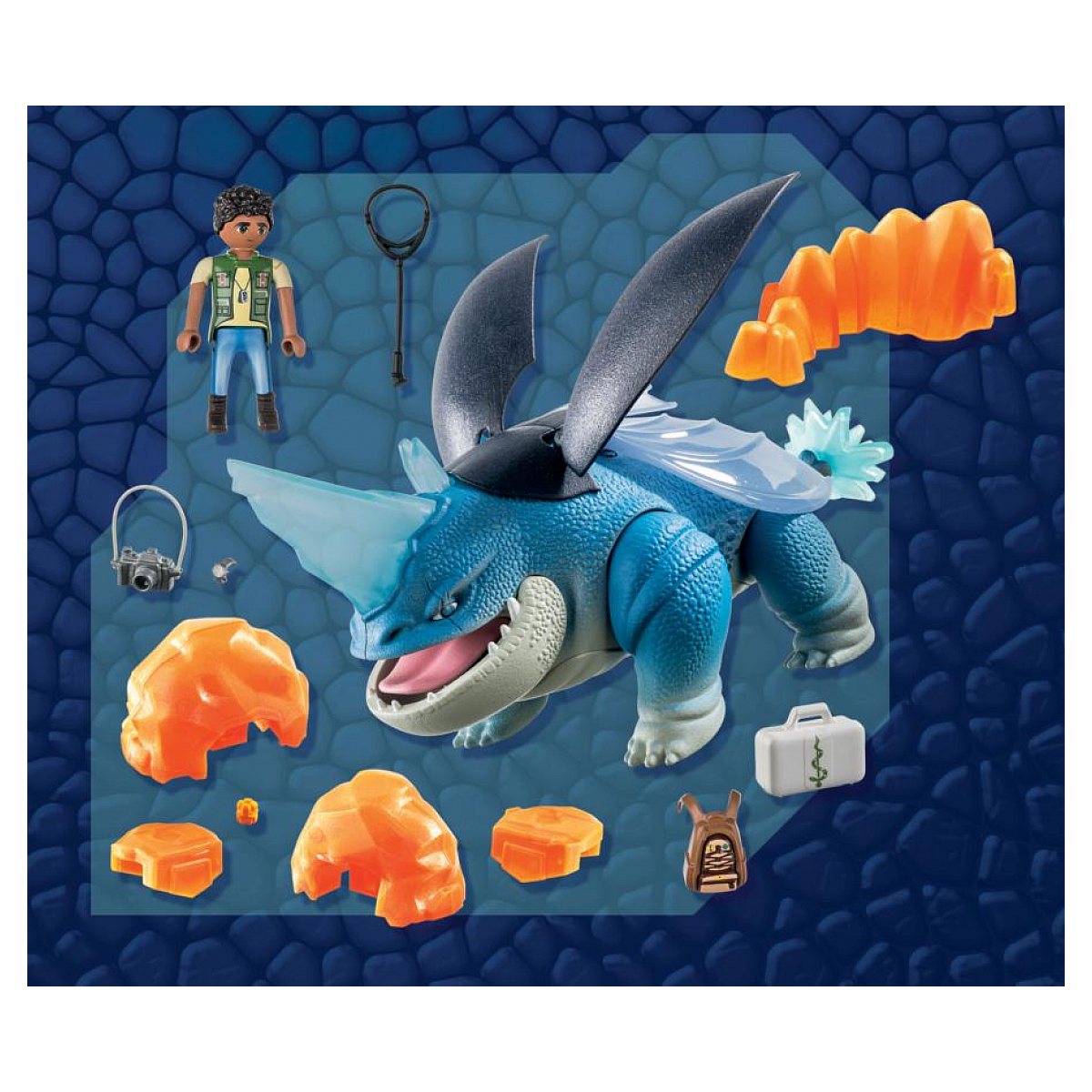 71082 Dragons Nine Realms: Plowhorn and D'Angelo multicolore, PLAYMOBIL