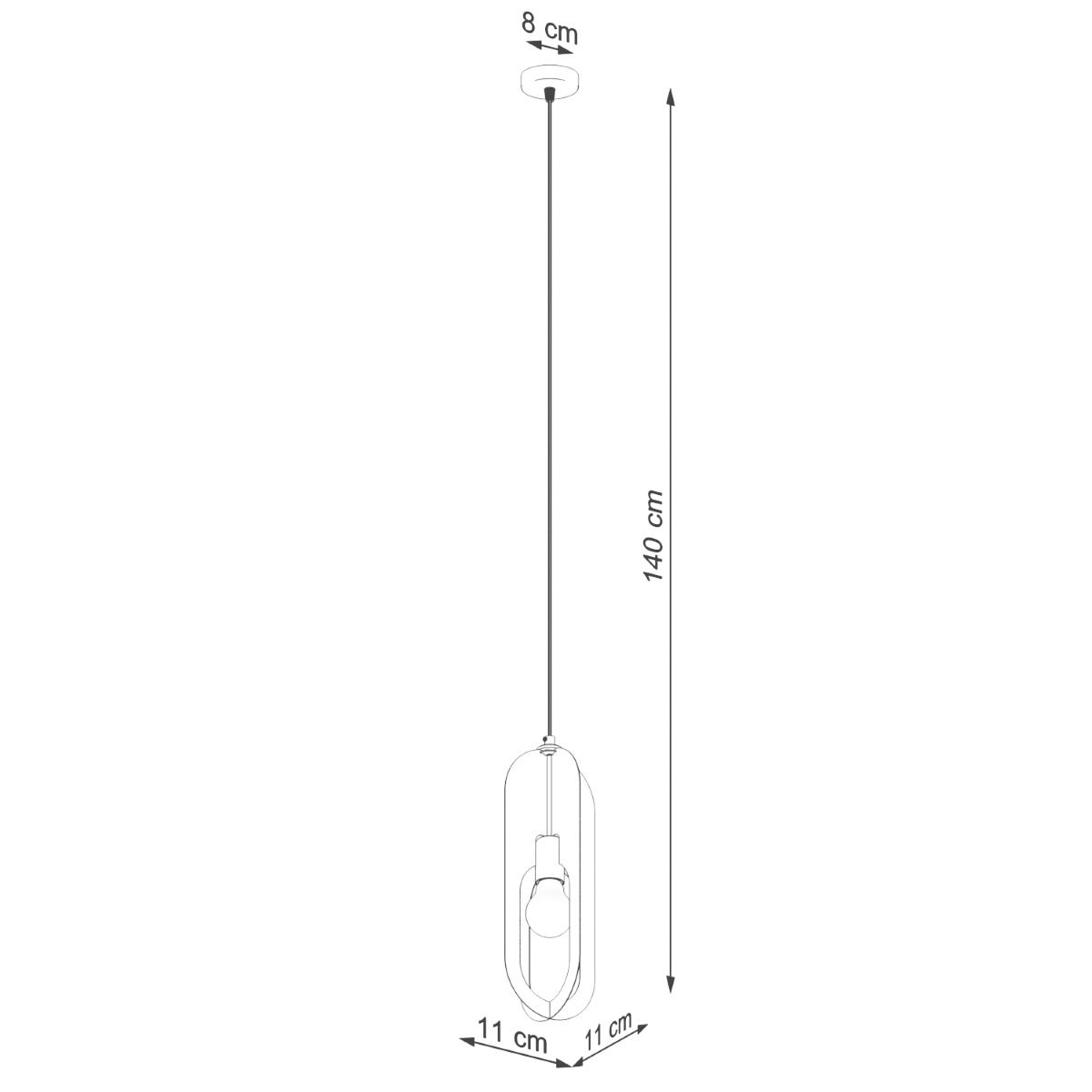 Lustre Acier Blanc E27 1 Nicus blanc, EDEN