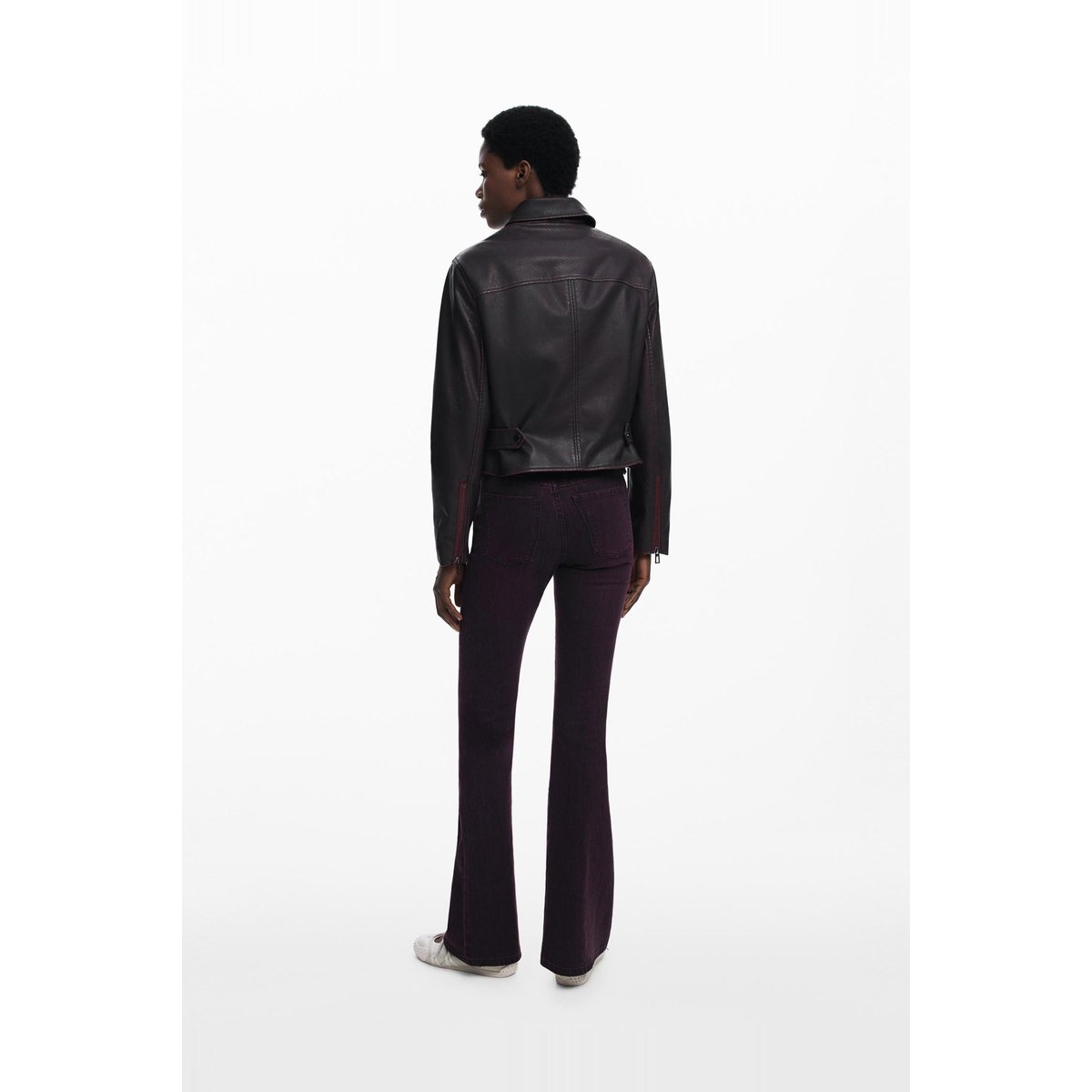 Veste effet cuir bordeaux rouge, DESIGUAL
