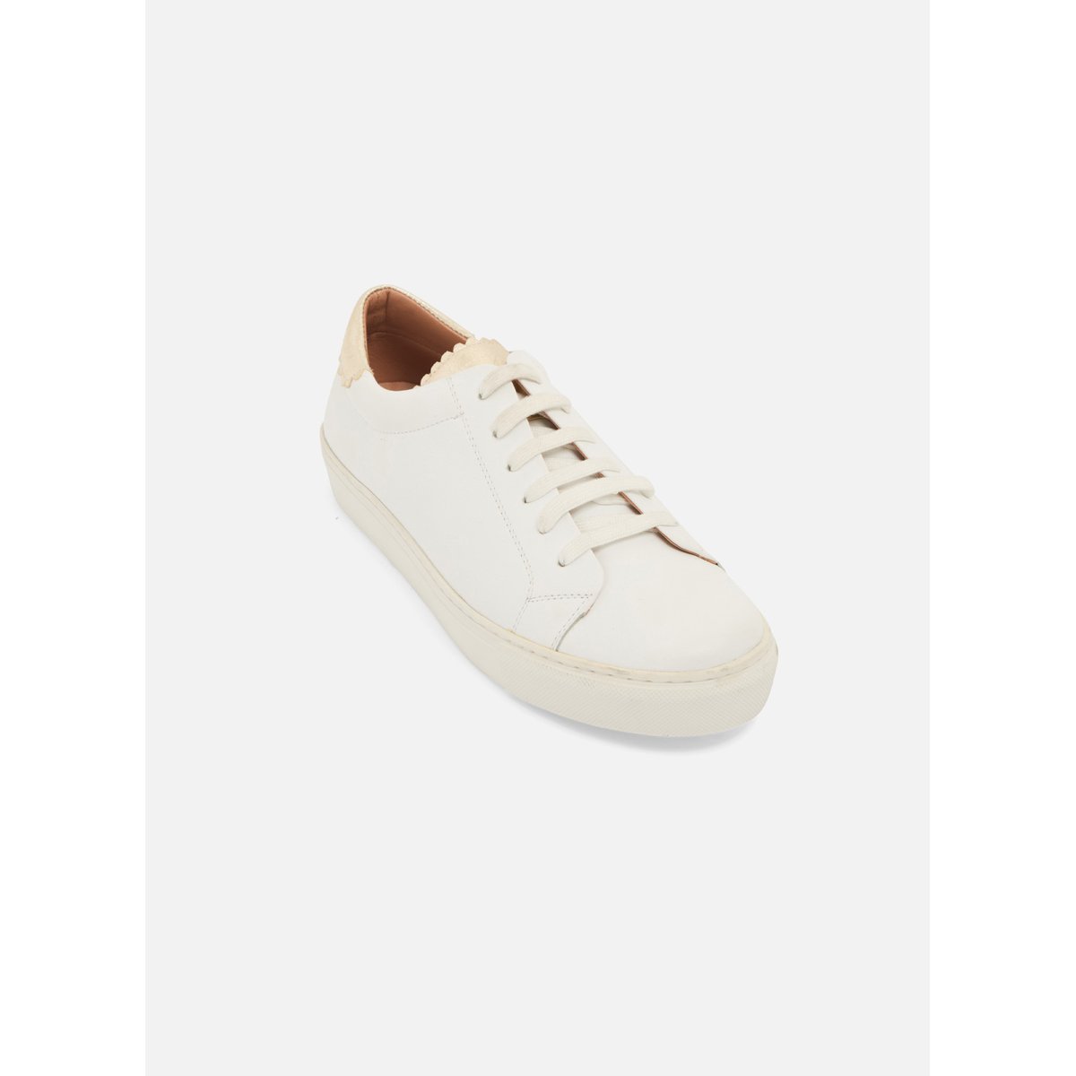 Basket en cuir SUZANNE blanc, MELLOW YELLOW