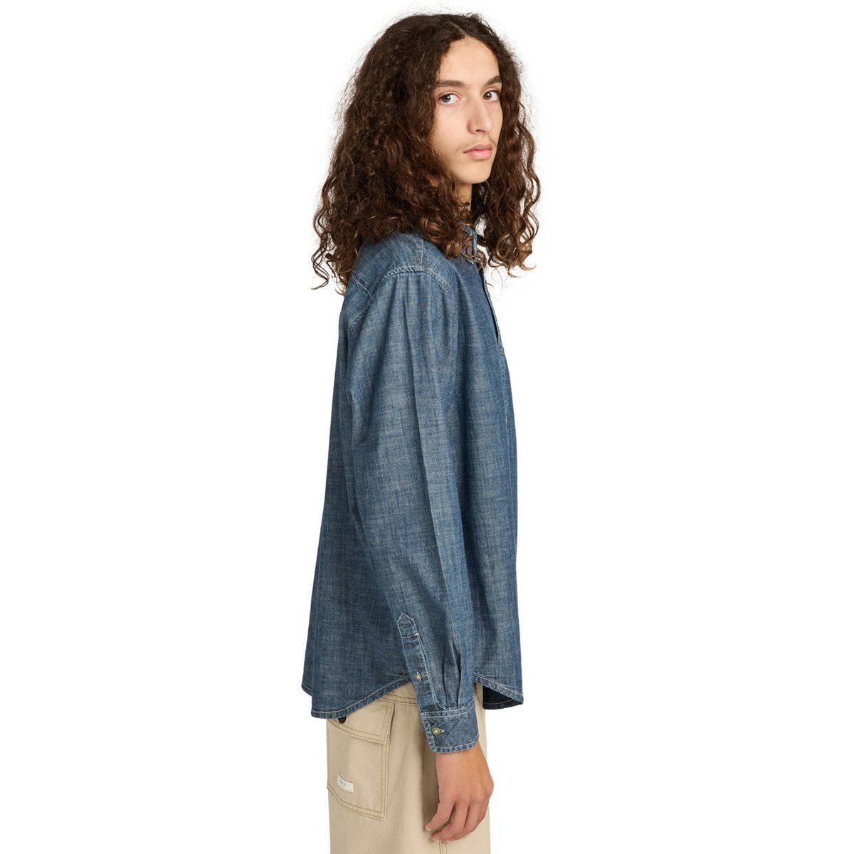 Chemise manches longues BUTTON DOWN REGULAR CHAMBRAY bleu chambray blue, ELEMENT