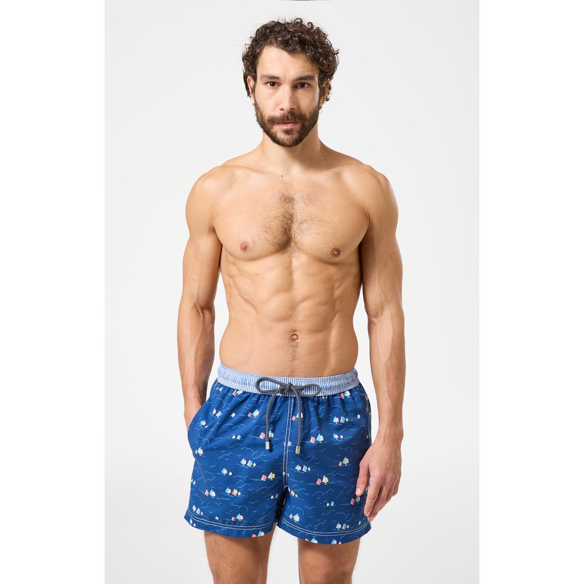 Short de bain imprimé Tranquill'été marine, ARTHUR