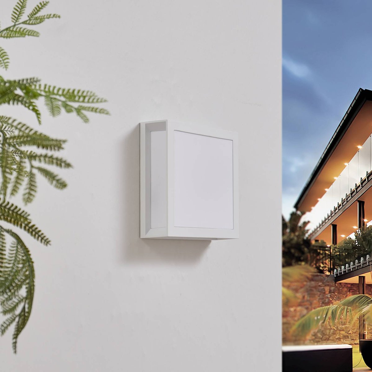 Applique extérieure moderne, Sivana blanc, LINDBY