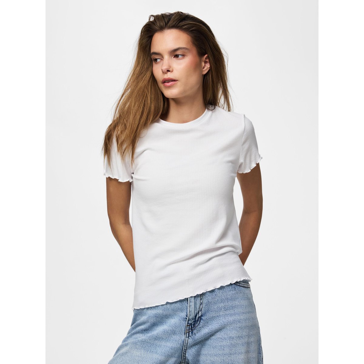 T-Shirt bright white, PIECES