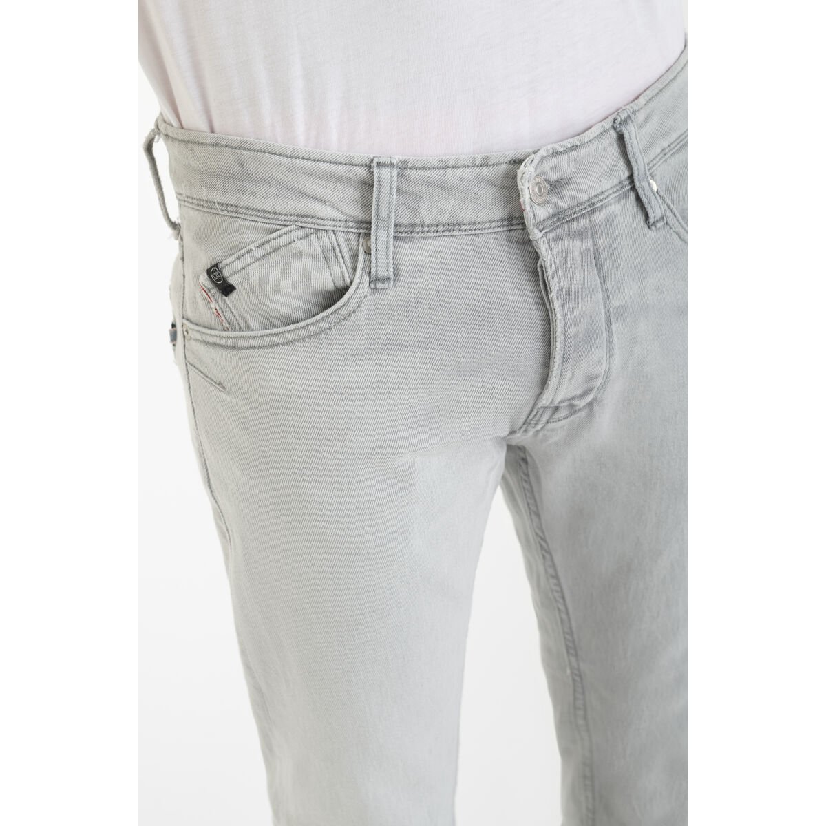 Jeans slim stretch 700/11, longueur 34 grey, LE TEMPS DES CERISES