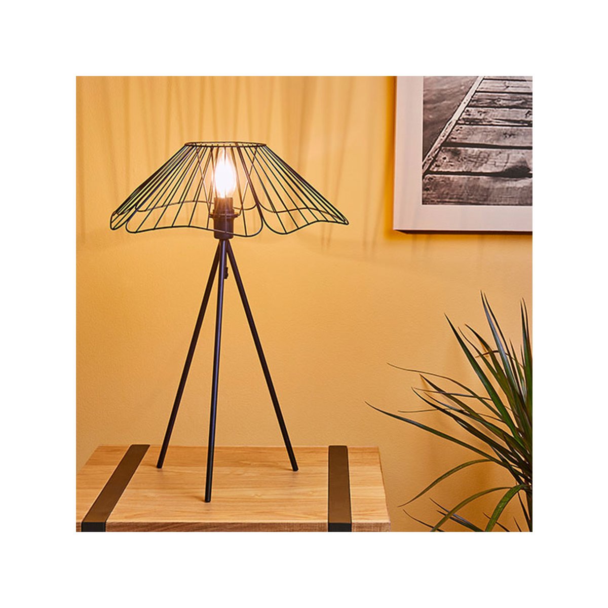 Lampe Filaire En Métal Hibiscus noir, OSTARIA