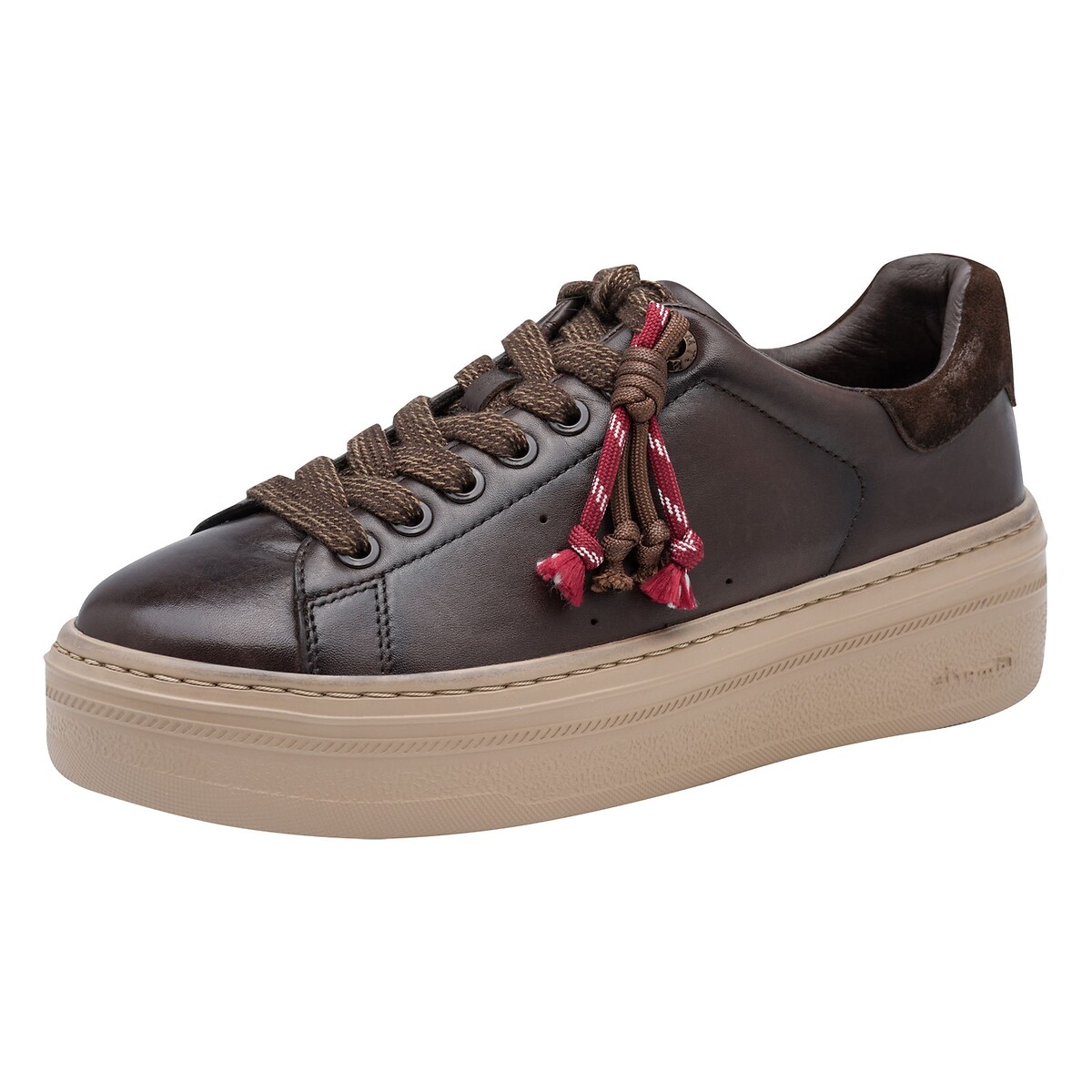 Baskets plateforme marron foncé, TAMARIS