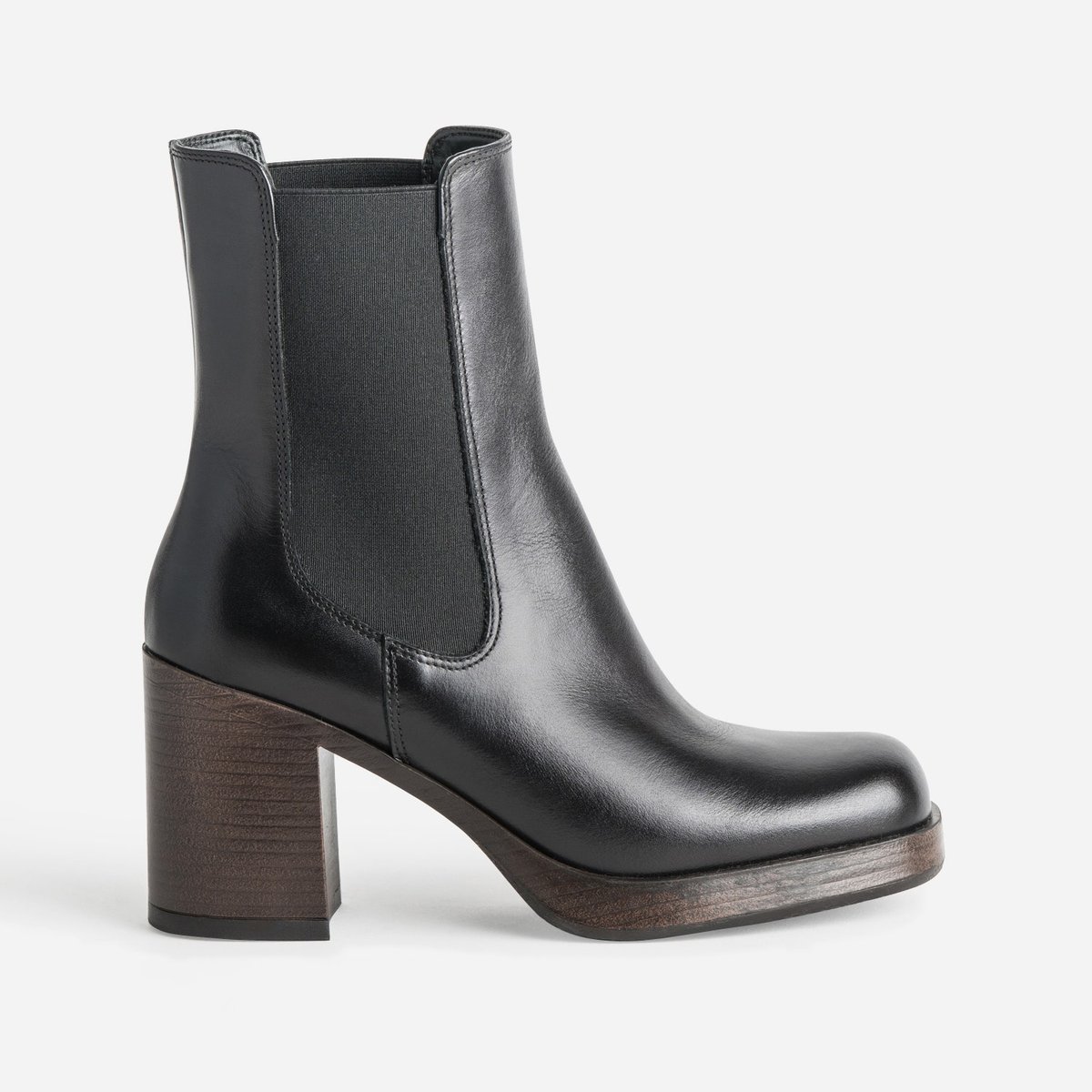 Boots À Talon en cuir NIAMA noir, ERAM