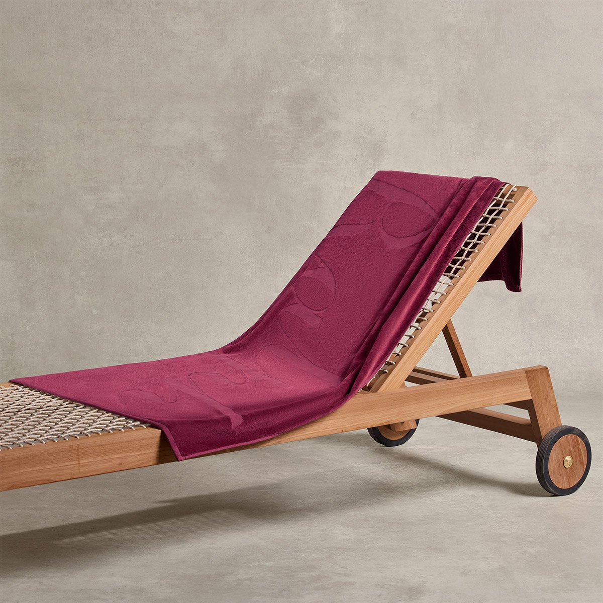 Serviette de plage en coton, CL RALPH merlot, RALPH LAUREN HOME