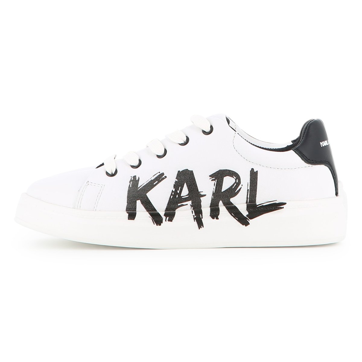 Baskets basse à lacets blanc, KARL LAGERFELD KIDS