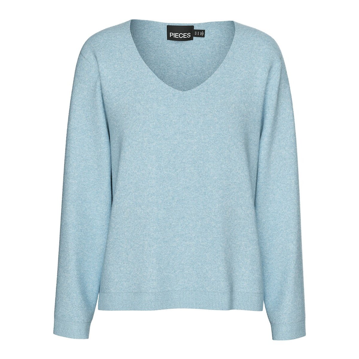 Pull manches longues col V bleu, PIECES