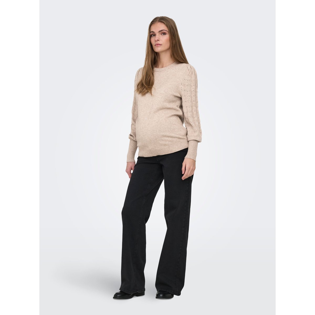 Pull En Maille marron - mocha meringue 1, ONLY