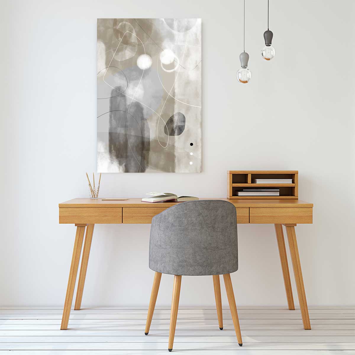 Tableau abstrait et soft line n°3 tableau alu dibond, HEXOA