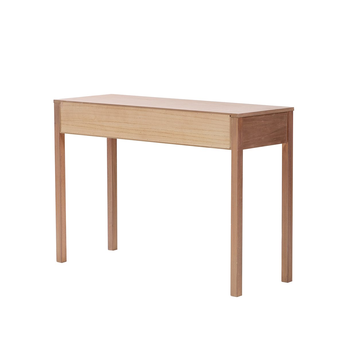 Bureau 2 tiroirs, bois de noyer, VASTERAS bois naturel, NORDLYS