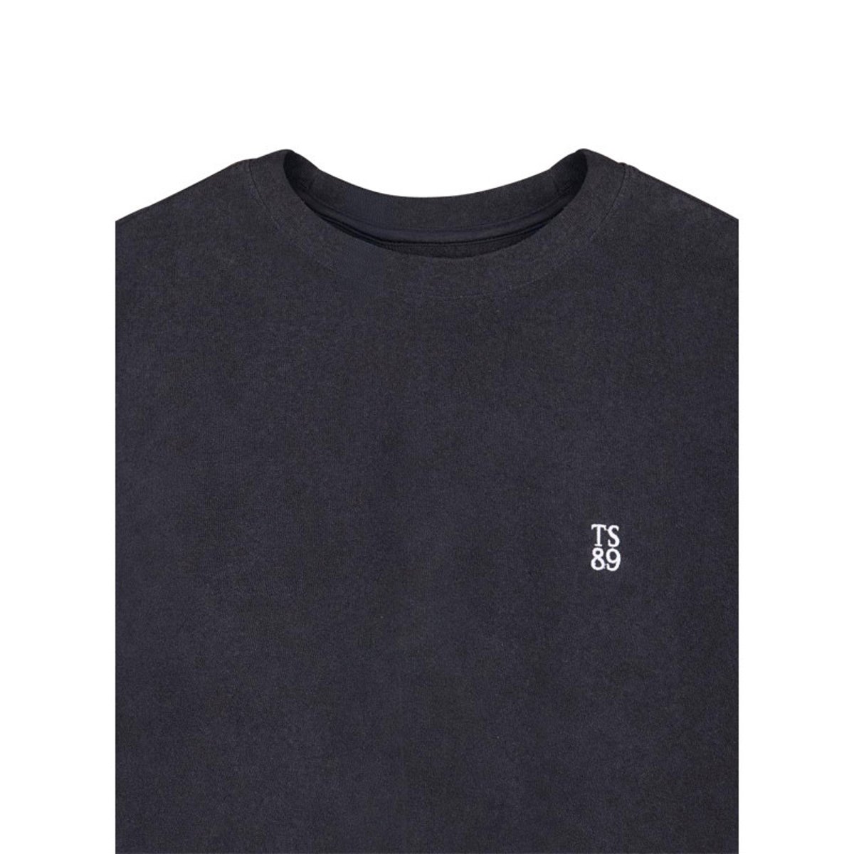 T-shirt bleu foncé à coupe droite pourvu d'un col rond et de manches courtes bleu foncé, TEDDY SMITH