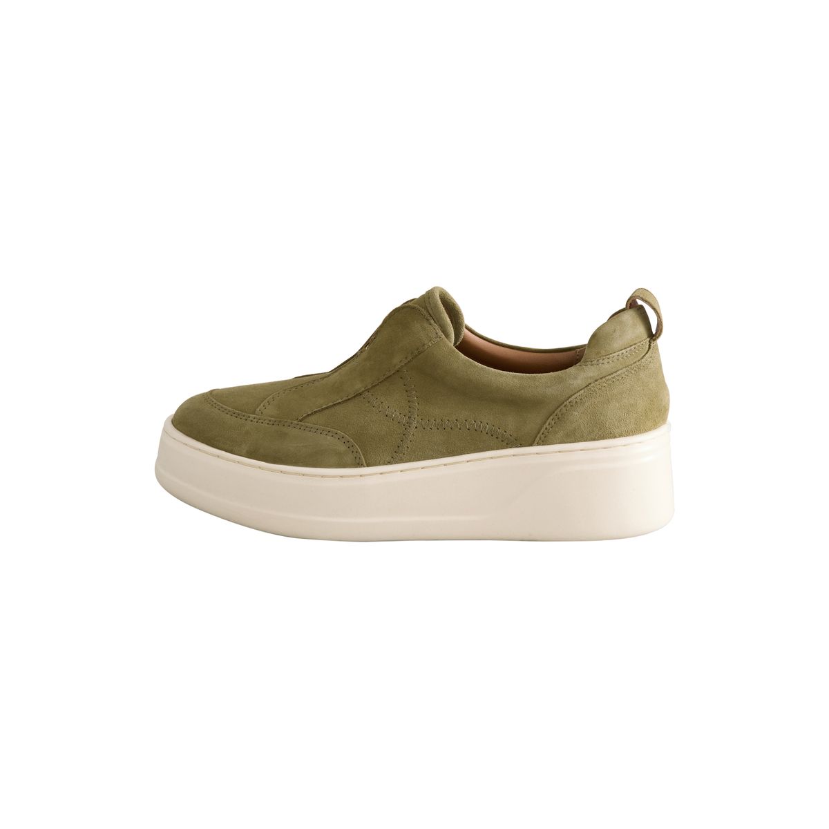 Baskets chunky en cuir Signature vert kaki, NEXT