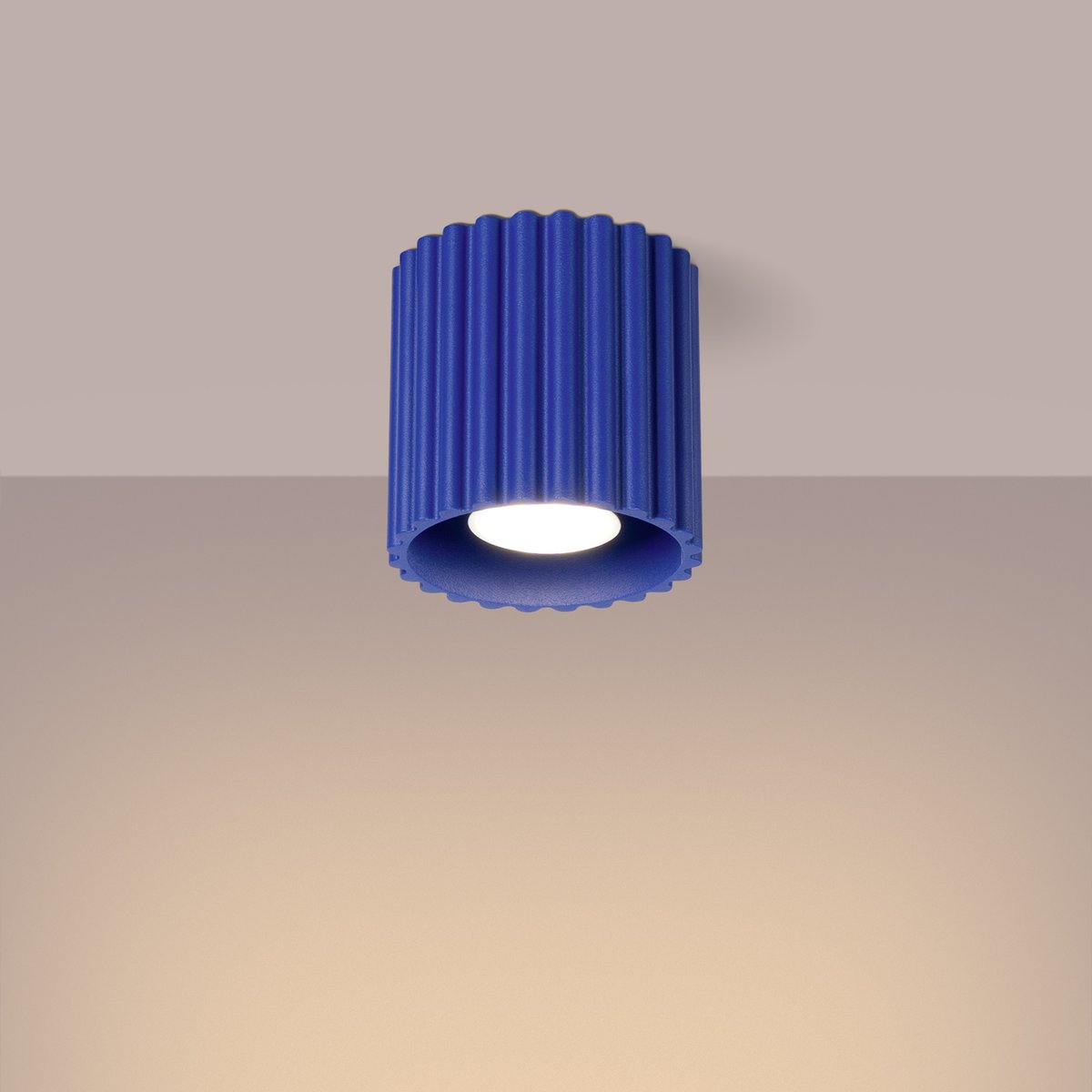 Plafonnier Aluminium Outremer GU10 1 Aura bleu, EDEN