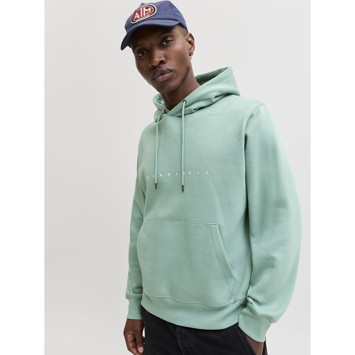 Sweat à capuche vert d'eau, JACK & JONES