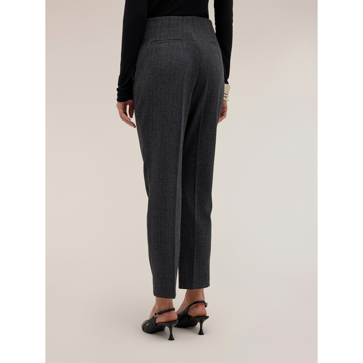 Pantalon regular The Tailoring Lab gris, MOTIVI