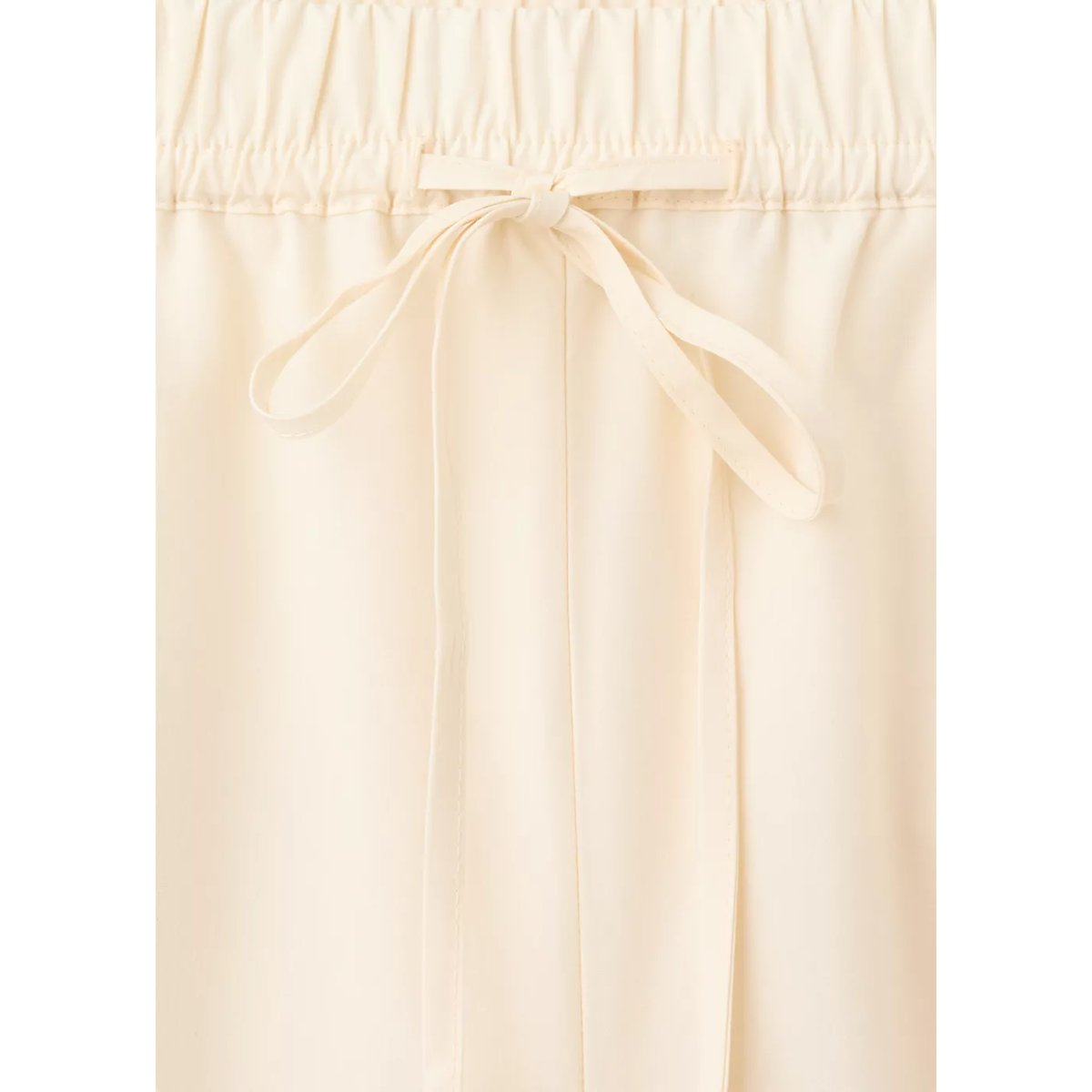 Pantalon 100 % coton à rayure brodée écru, MANGO
