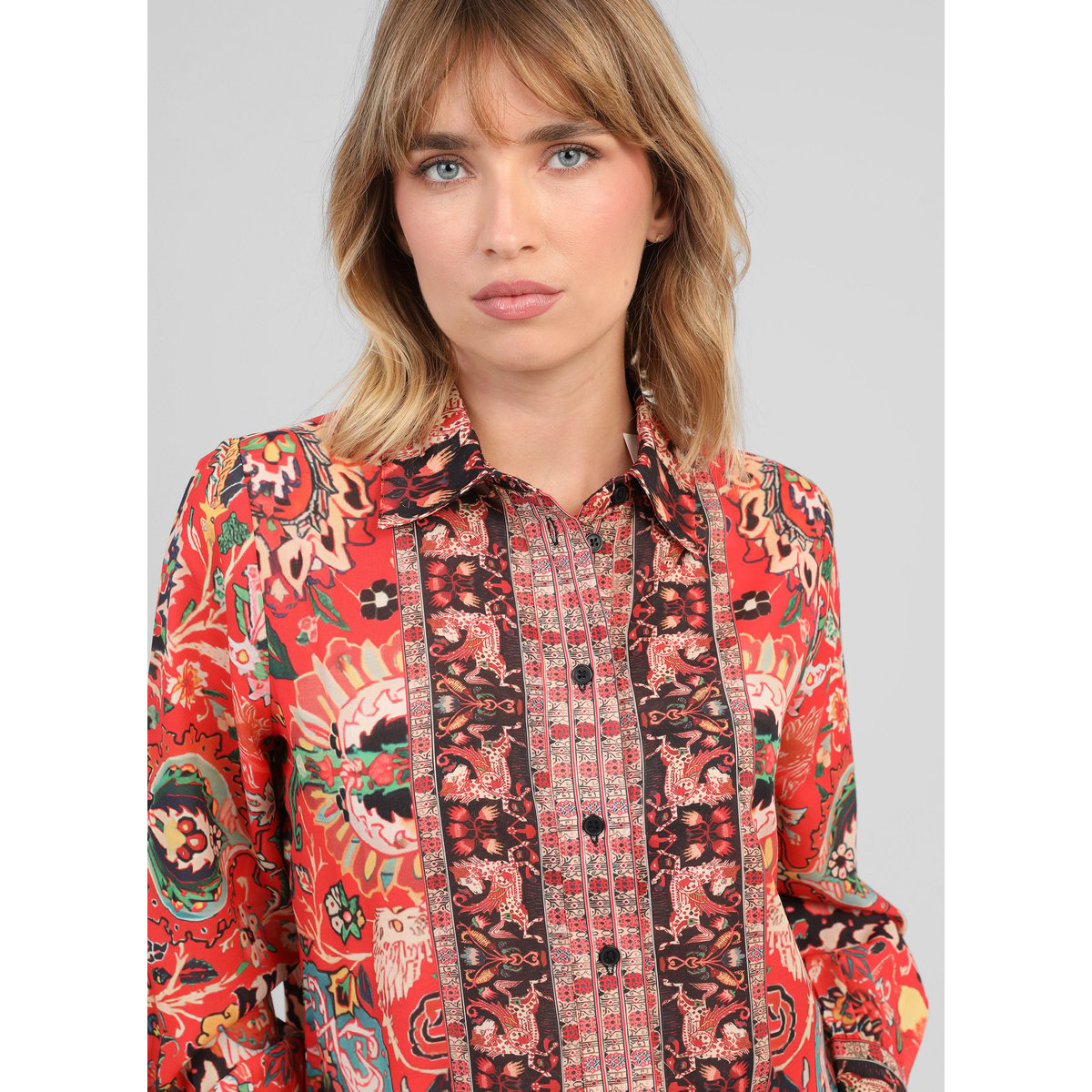 Chemise SARINA aubussy rouge, AN'GE