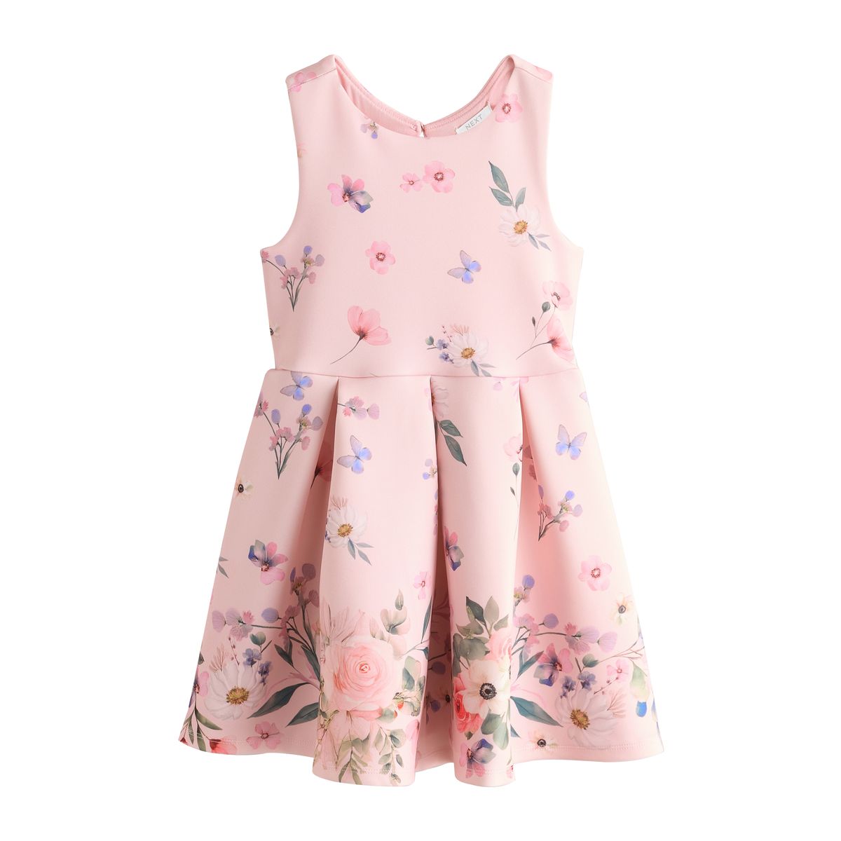 Jolie robe de soirée à fleurs rose, NEXT