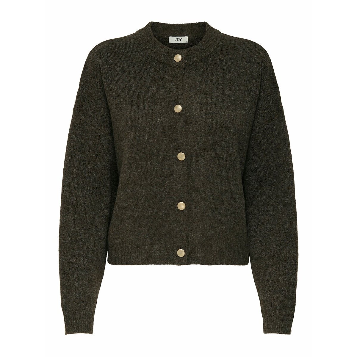 Gilet boutonnée col rond noir chiné, JDY