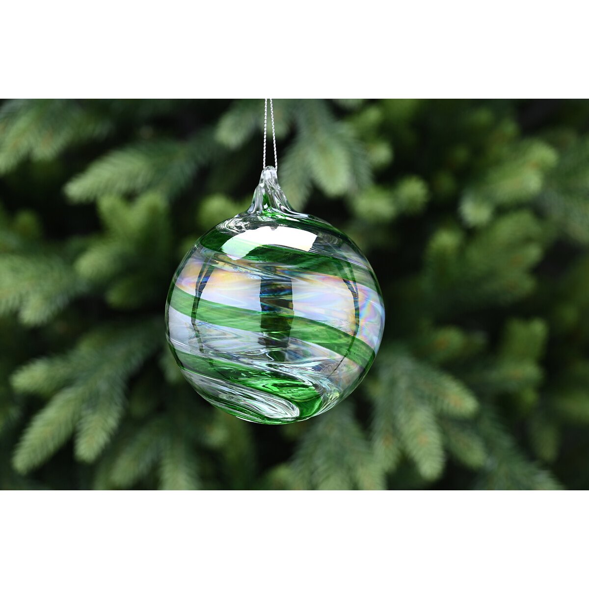 Set of 3 Candy Cane Stripe Baubles red, SO'HOME