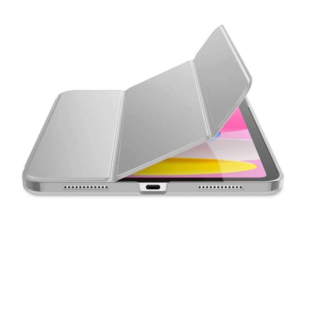 Etui Smart Cover à rabat avec support pour iPad 10.9" 10e Génération (2022) / iPad 11" A16 (2025) gris, EVETANE