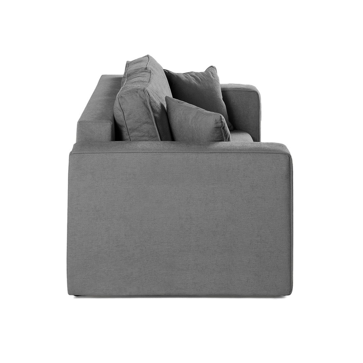 Canapé fixe 2 places - TOPAZE gris foncé, BEST MOBILIER