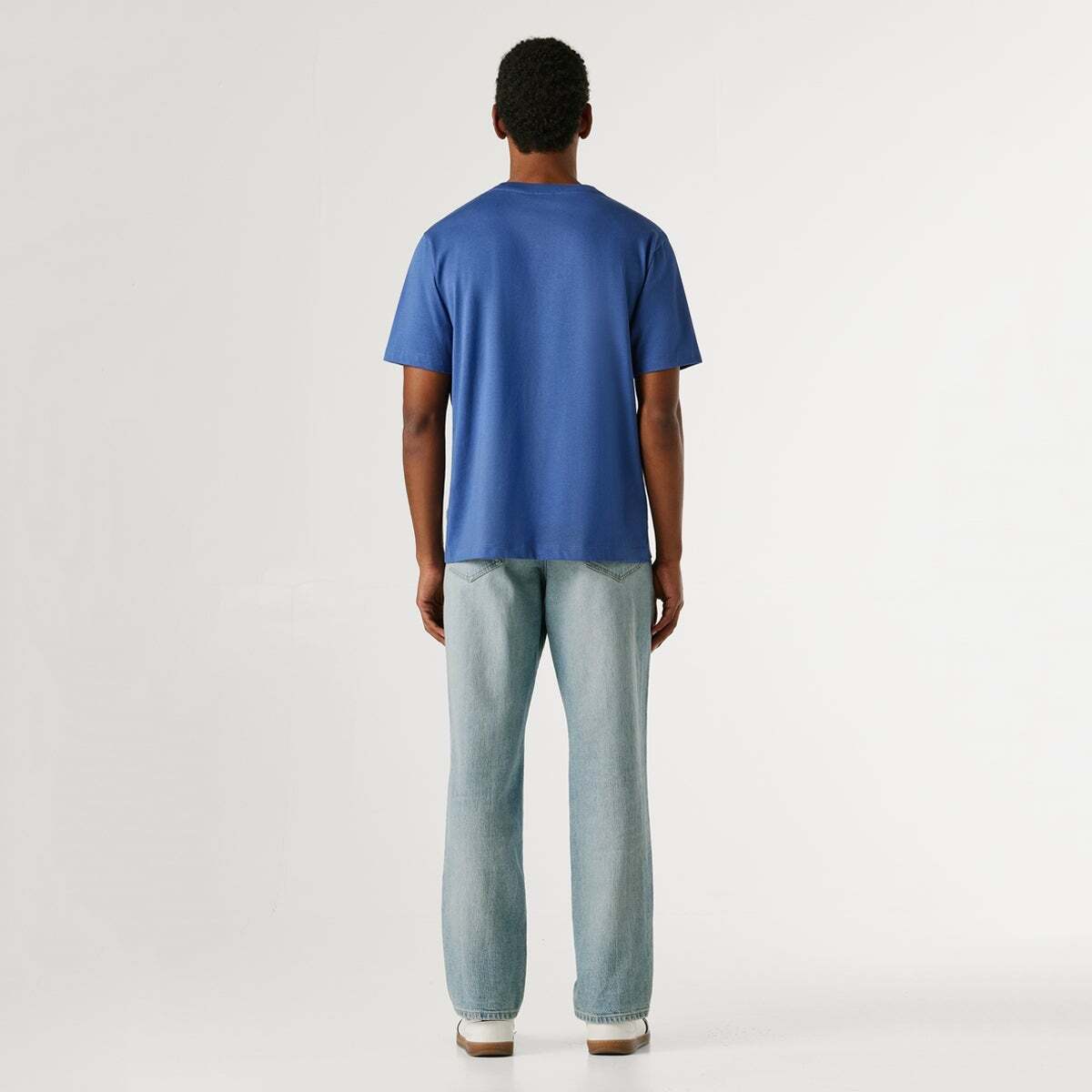 T-Shirt Coupe Regular Avec Logo Imprimé bleu marine délavé, PEPE JEANS