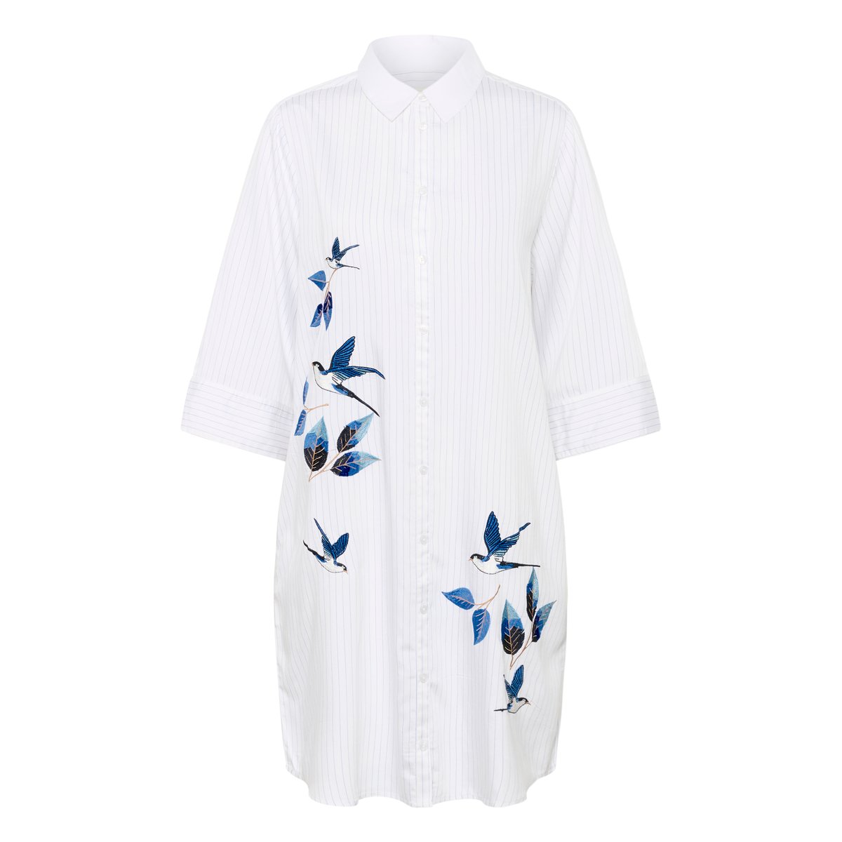 Robe blanc bleu white blue stripe, CREAM