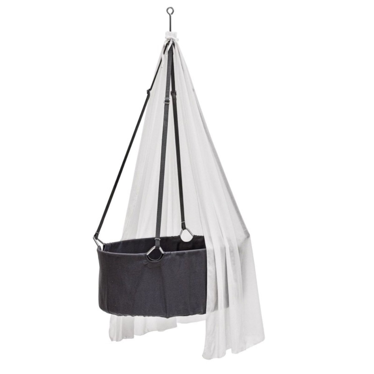 Berceau suspendu avec matelas Classic gris, LEANDER