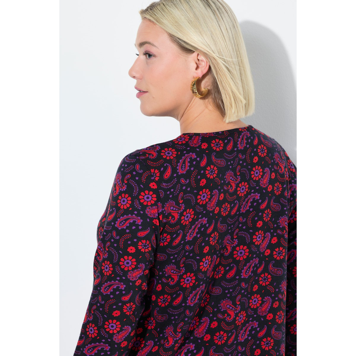 T-shirt coupe évasée noir, ULLA POPKEN