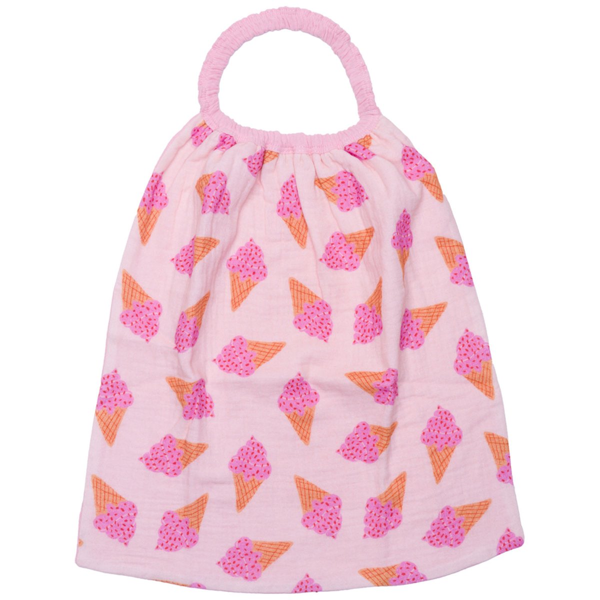 Serviette élastiquée en double gaze blush, rose, BB & CO