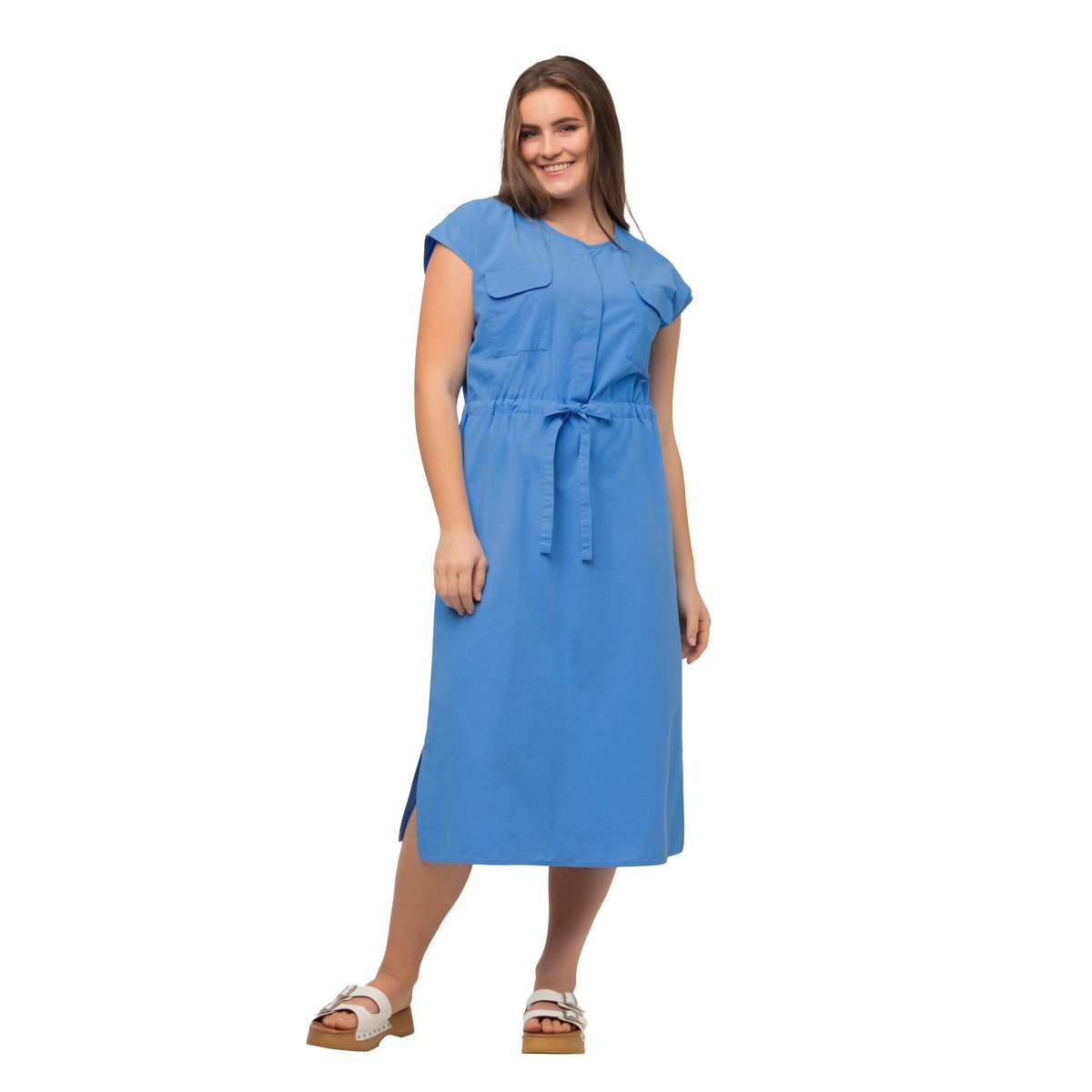Robe midi, sans manches. Style Utility bleuet clair, ULLA POPKEN